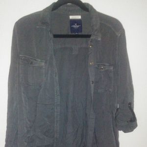Women's XL American Eagle Boyfriend Button Up
